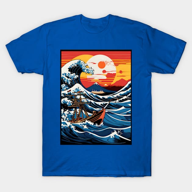 The Great Wave off Kanagawa T-Shirt by Rogue Clone